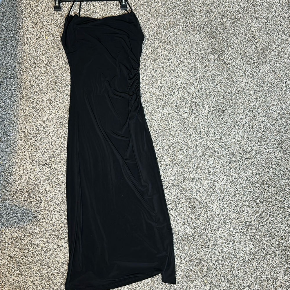 Black slightly fitted dress